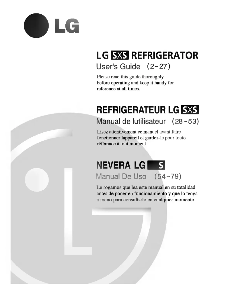 Página 1 del manual Manual de usuario LG GS93W65CEF