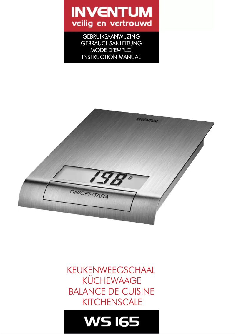 Imagen de la primera página del manual del dispositivo WS165