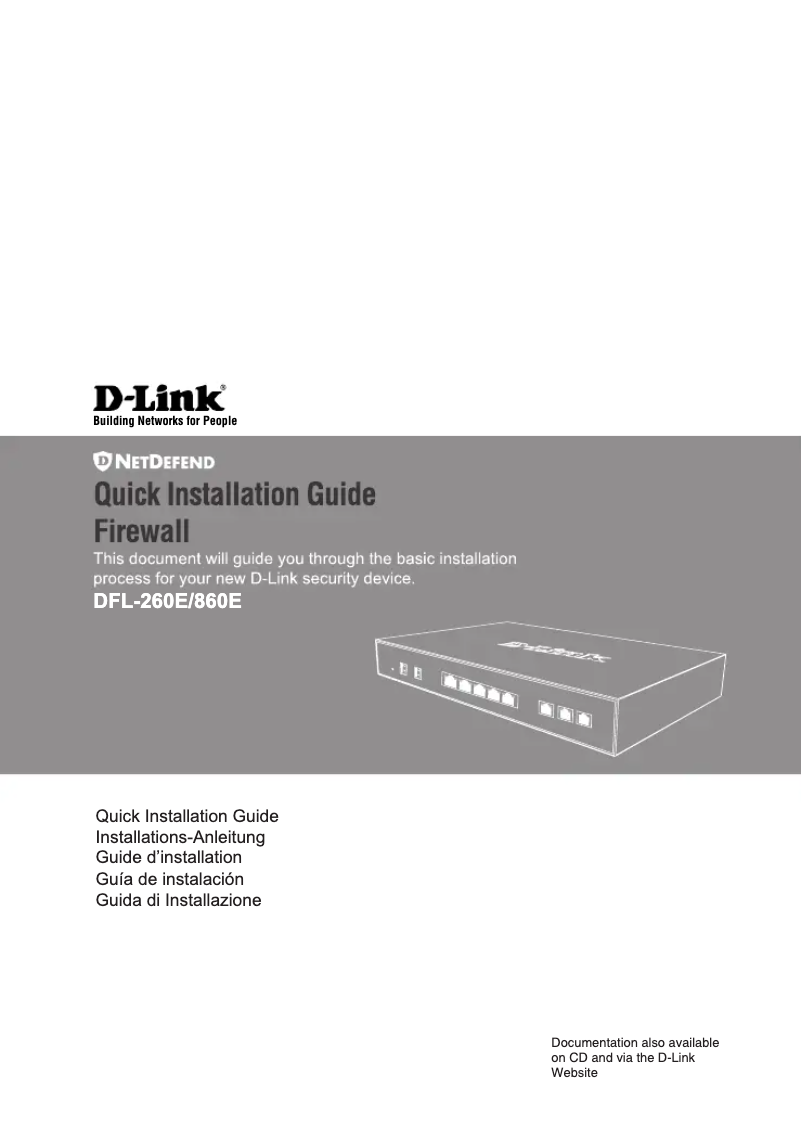 Página 1 del manual Guía de instalación D-Link DFL-260E