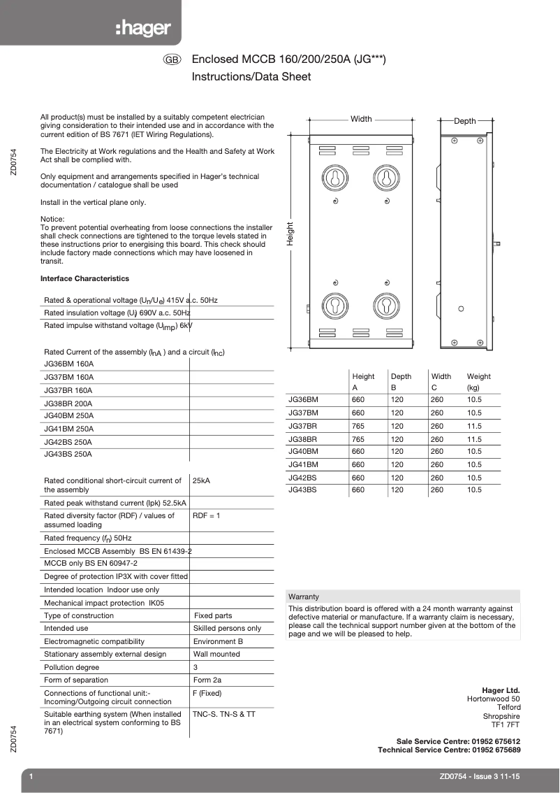 Imagen de la primera página del manual del dispositivo JG38BR