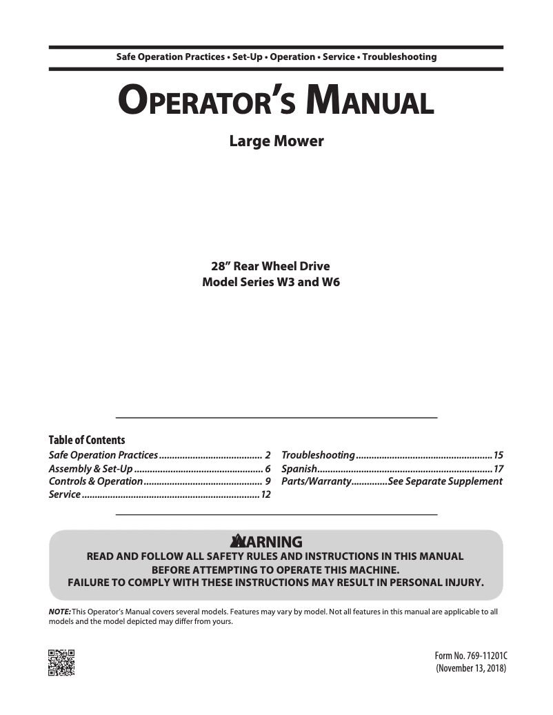 Página 1 del manual Manual de usuario Craftsman CMXGMAM201202