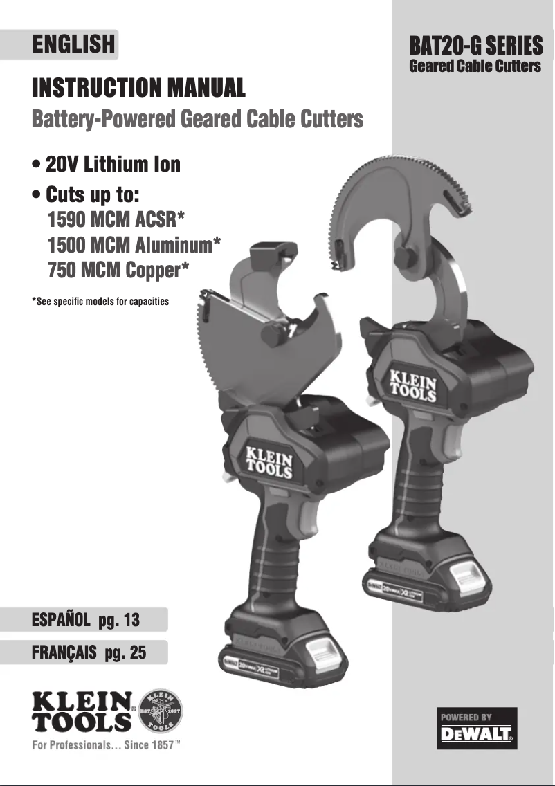 Imagen de la primera página del manual del dispositivo BAT20-G1