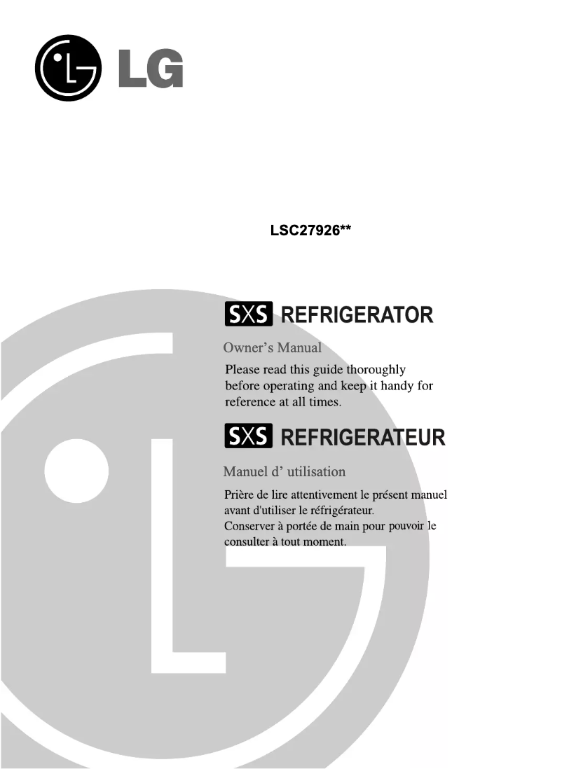 Imagen de la primera página del manual del dispositivo LSC27926SB