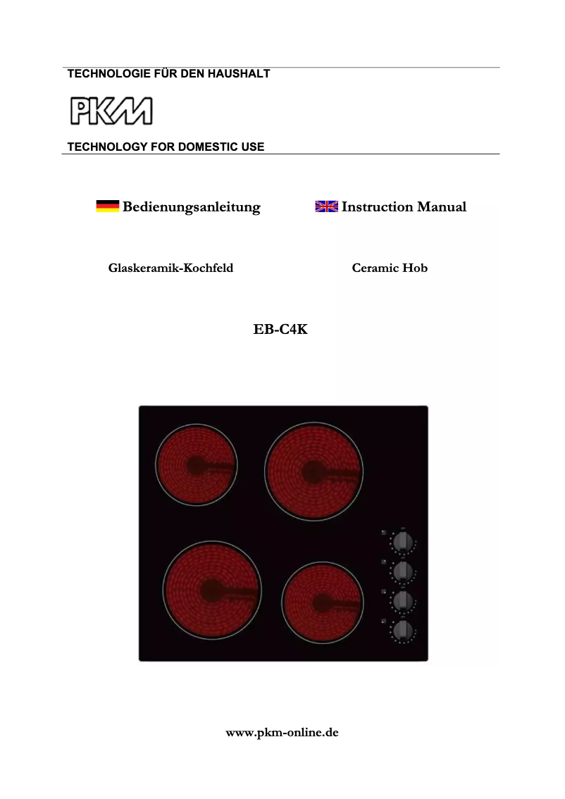 Página 1 del manual Manual de usuario PKM EB-C4K