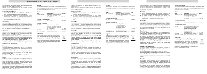 Imagen de la primera página del manual del dispositivo TG H57