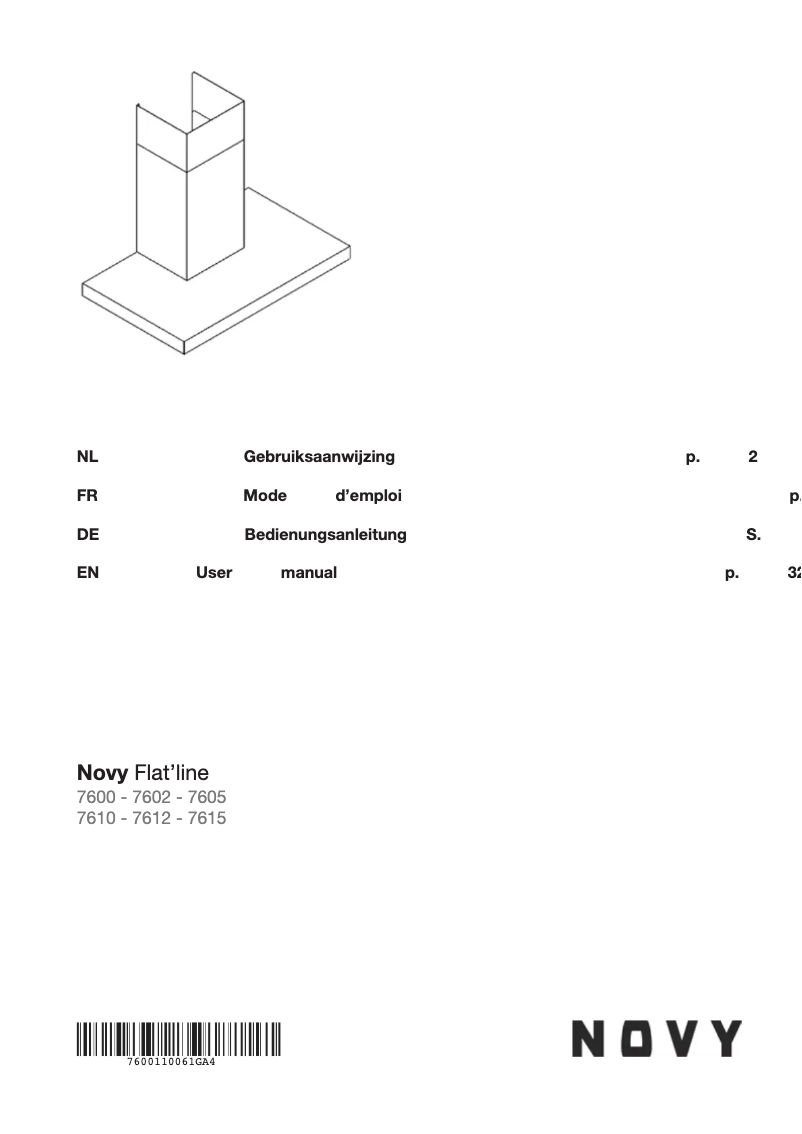 Página 1 del manual Manual de usuario Novy Flat'line 7615