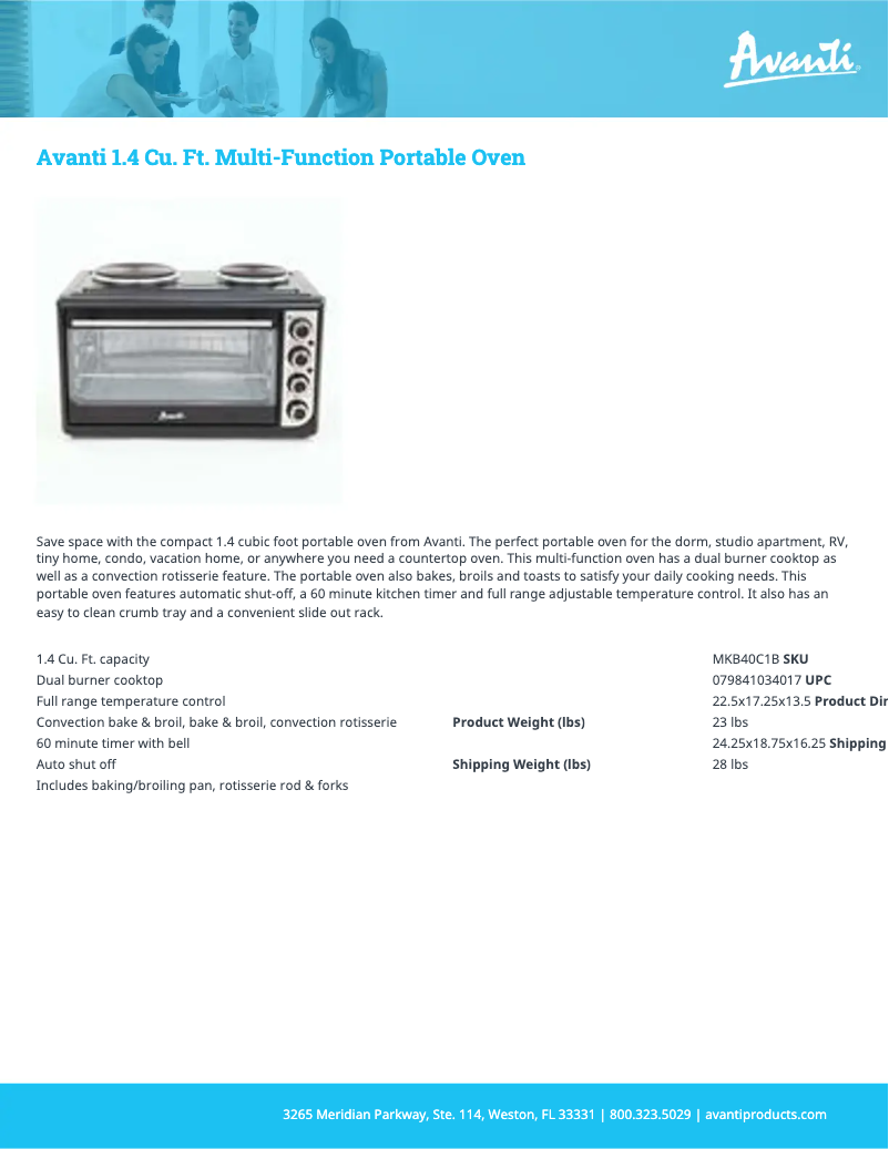 Imagen de la primera página del manual del dispositivo MKB40C1B