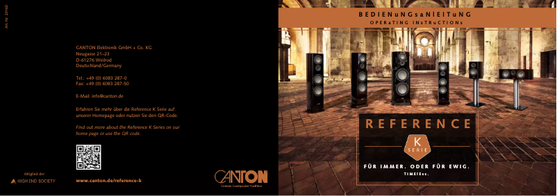 Imagen de la primera página del manual del dispositivo Reference 3 K