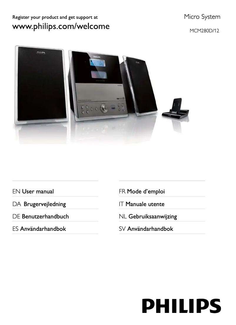 Página 1 del manual Manual de usuario Philips MCM280D