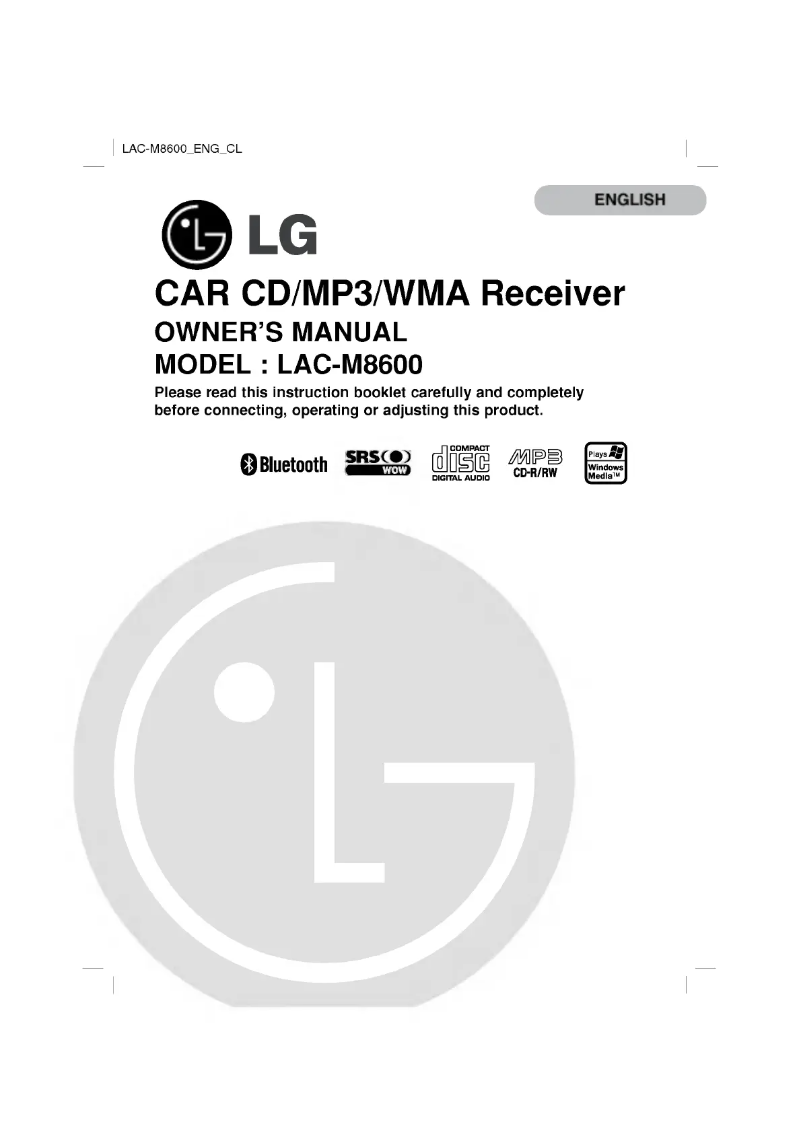 Imagen de la primera página del manual del dispositivo LAC-M8600