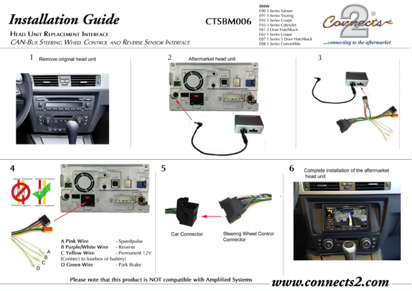 Imagen de la primera página del manual del dispositivo CA-RP-BMW.002AE