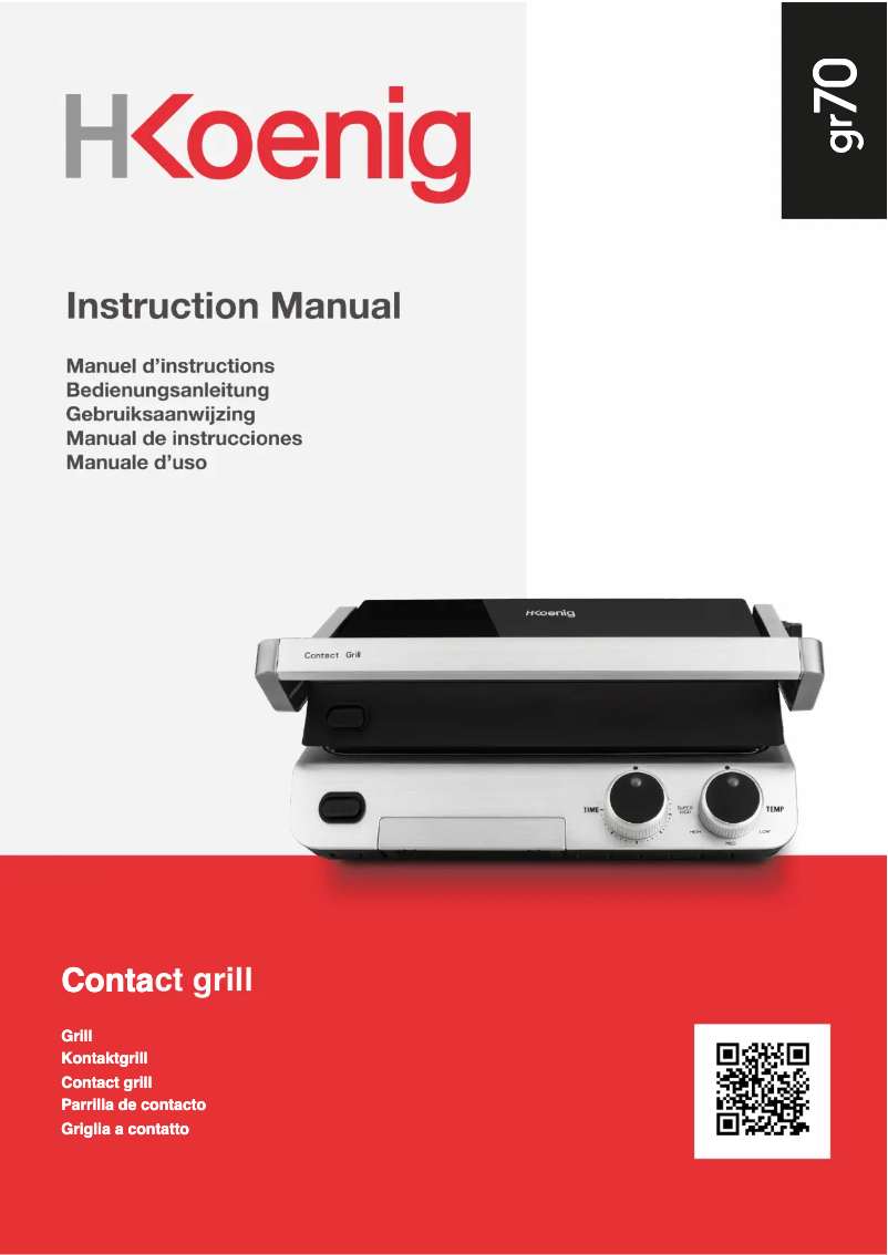 Imagen de la primera página del manual del dispositivo GR70