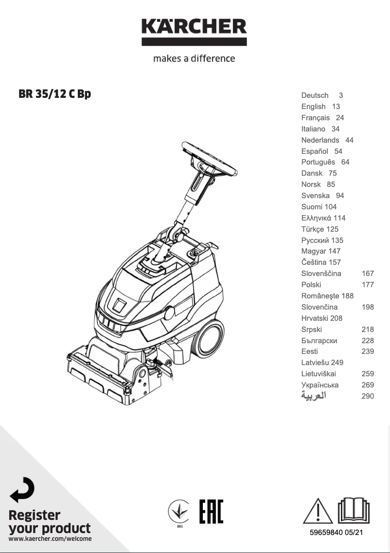 Página 1 del manual Manual de usuario Kärcher BR 35/12 C Bp