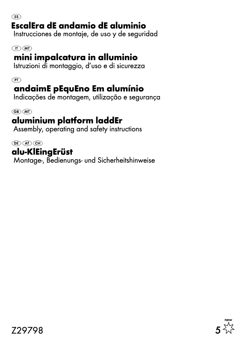 Imagen de la primera página del manual del dispositivo Z29798