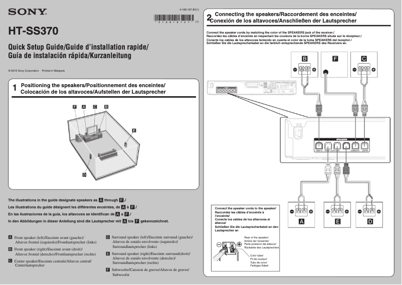 Página 1 del manual Manual de usuario Sony HT-SS370