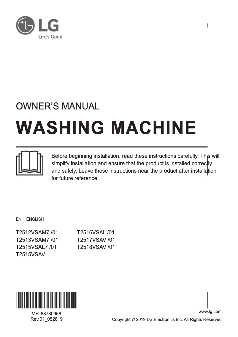 Página 1 del manual Manual de usuario LG T2515VSAV