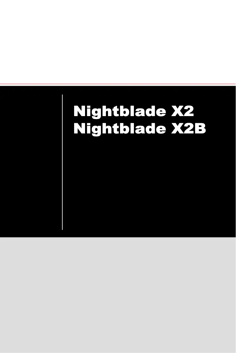 Página 1 del manual Manual de usuario MSI Nightblade X2B