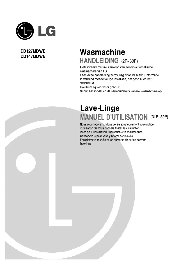 Imagen de la primera página del manual del dispositivo DD127MDWB