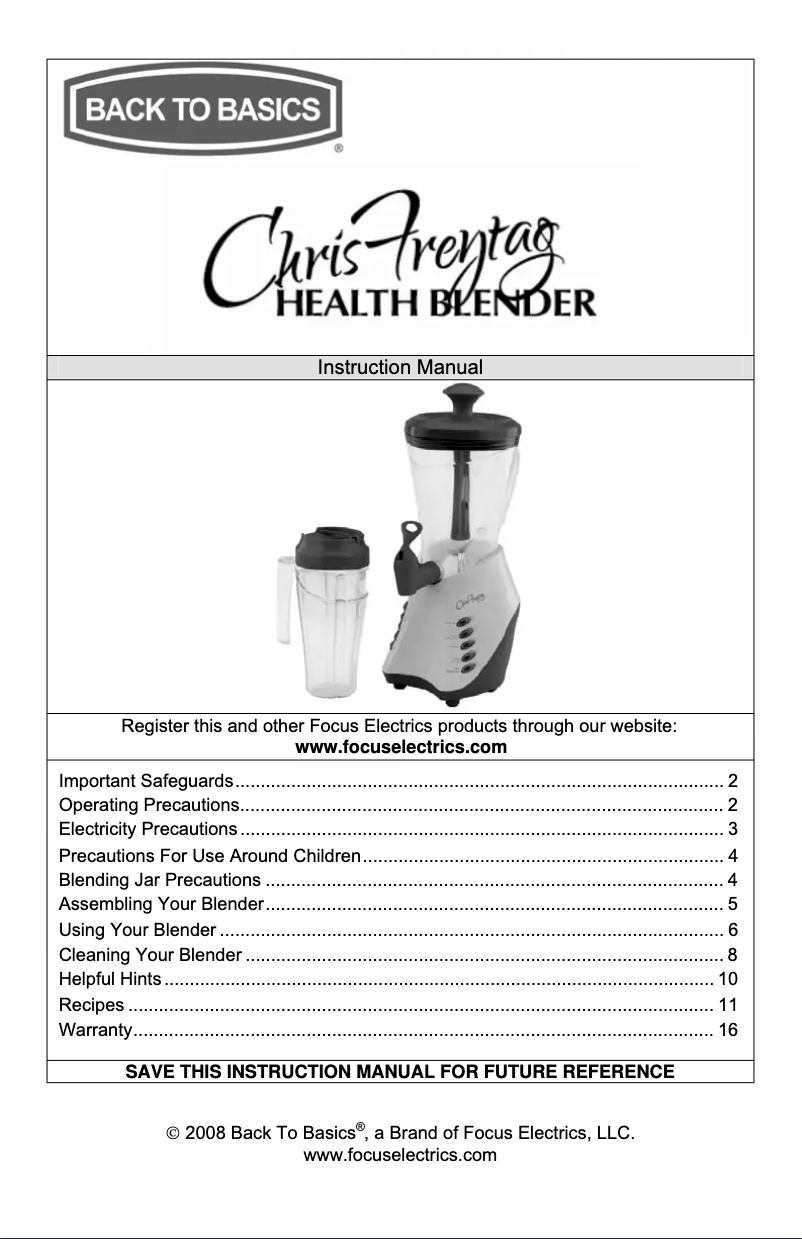 Imagen de la primera página del manual del dispositivo FB500