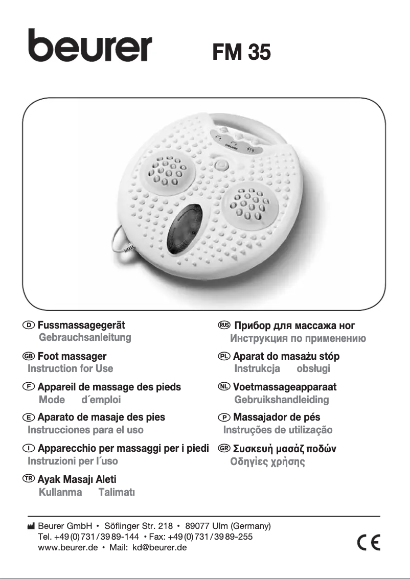 Página 1 del manual Manual de usuario Beurer FM 35