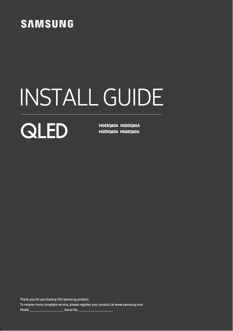 Imagen de la primera página del manual del dispositivo HG43Q60AAAW