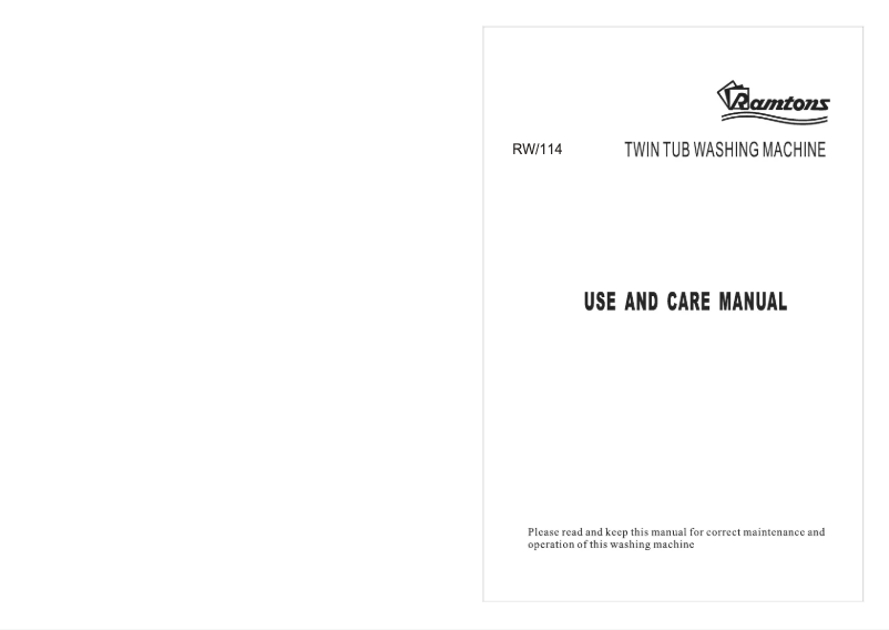 Página 1 del manual Manual de usuario Ramtons RW/114