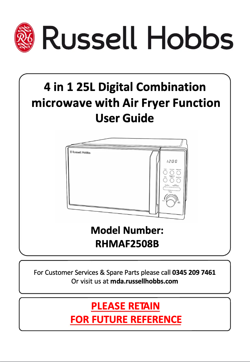 Imagen de la primera página del manual del dispositivo RHMAF2508B