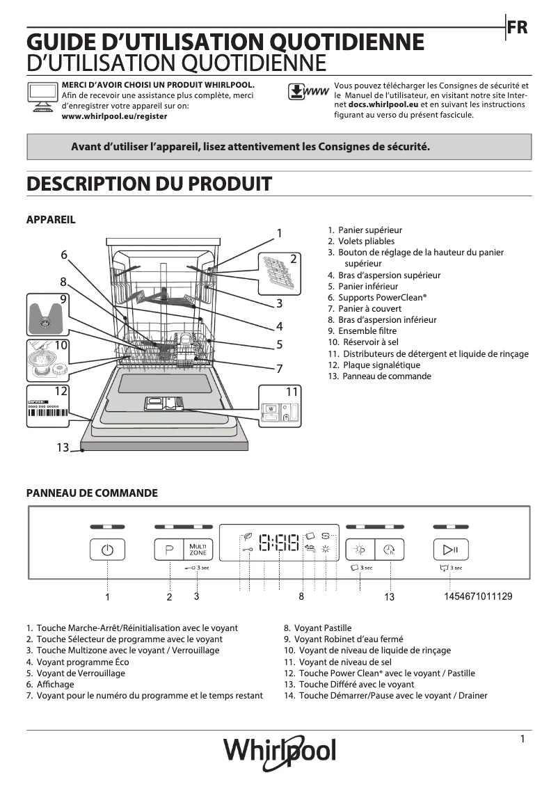 Imagen de la primera página del manual del dispositivo WFC 3C34 AP X