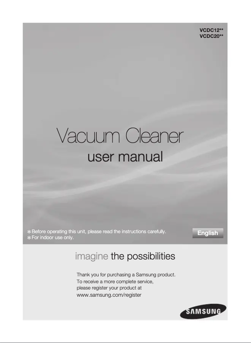 Página 1 del manual Manual de usuario Samsung VCDC20AH