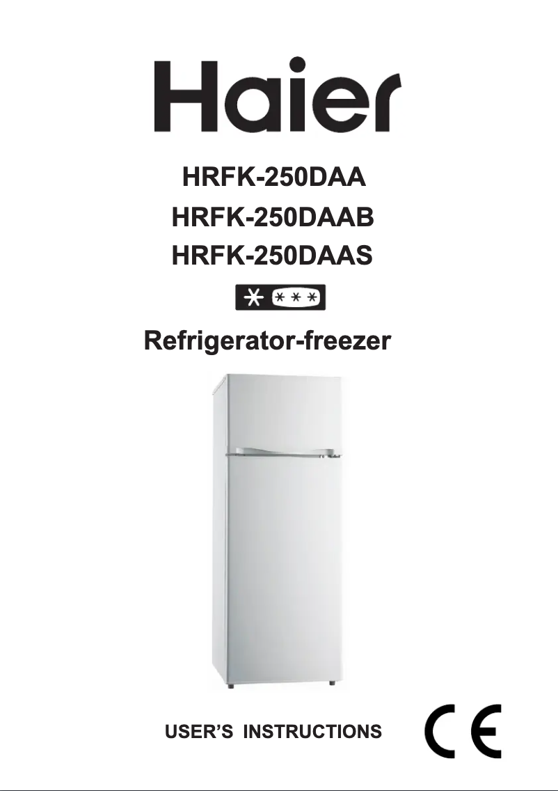 Página 1 del manual Manual de usuario Haier HRFK-250DAAB
