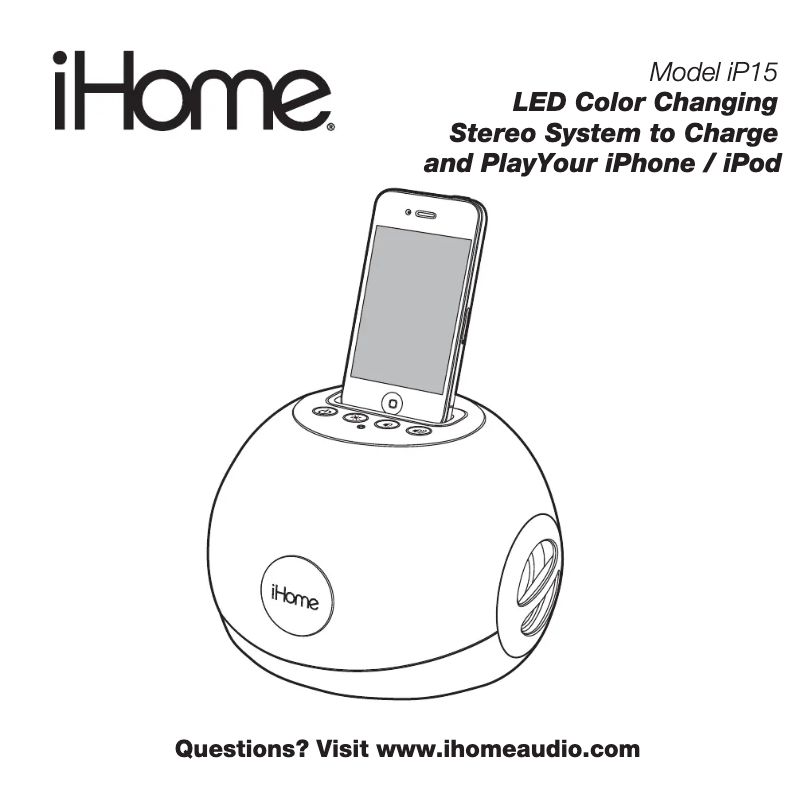 Página nº 1 - Manual de usuario iHome iP15