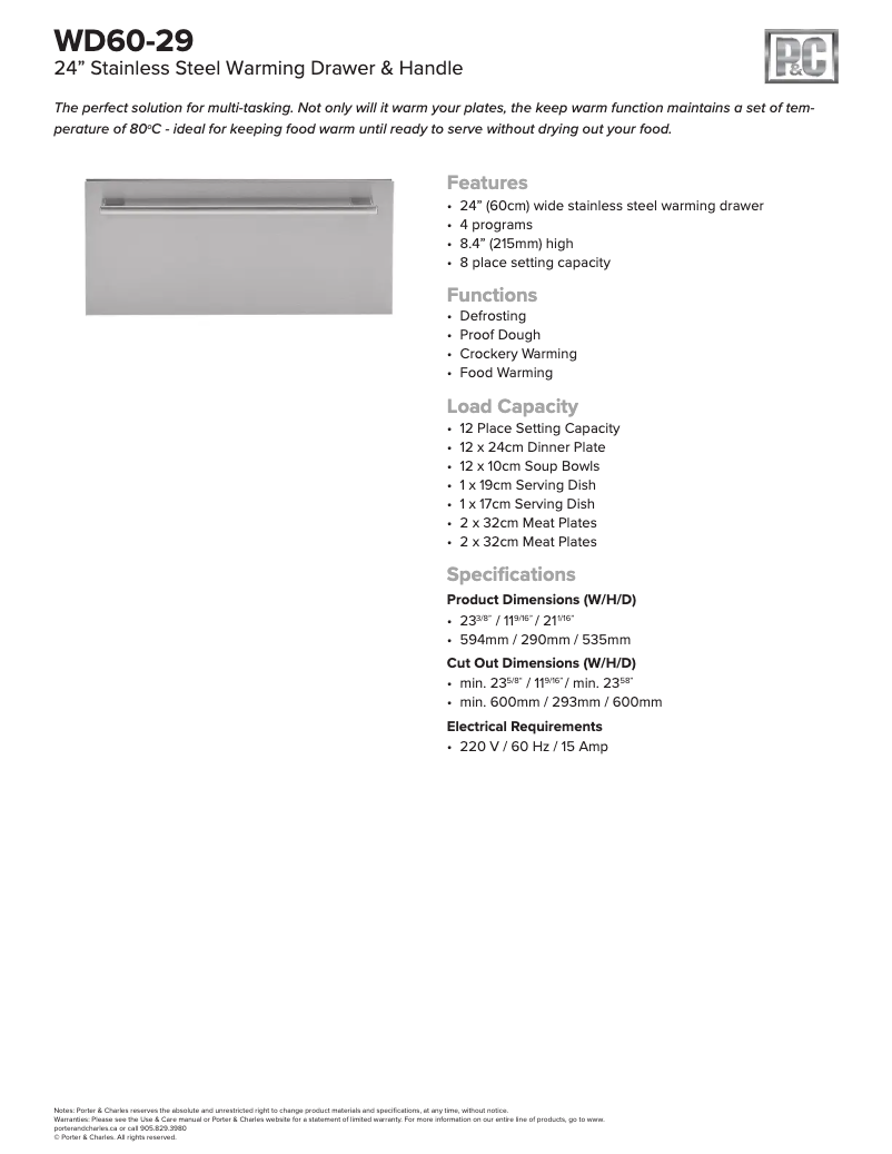 Imagen de la primera página del manual del dispositivo WD60-29