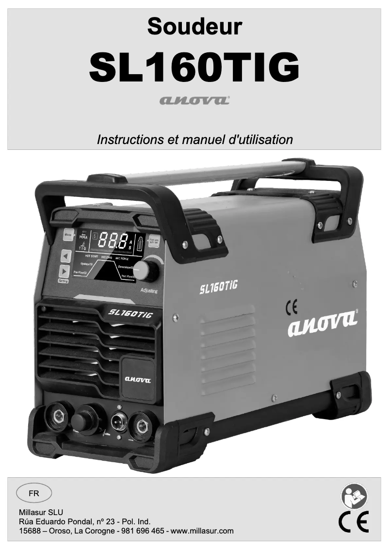 Página 1 del manual Manual de usuario Anova SL160TIG