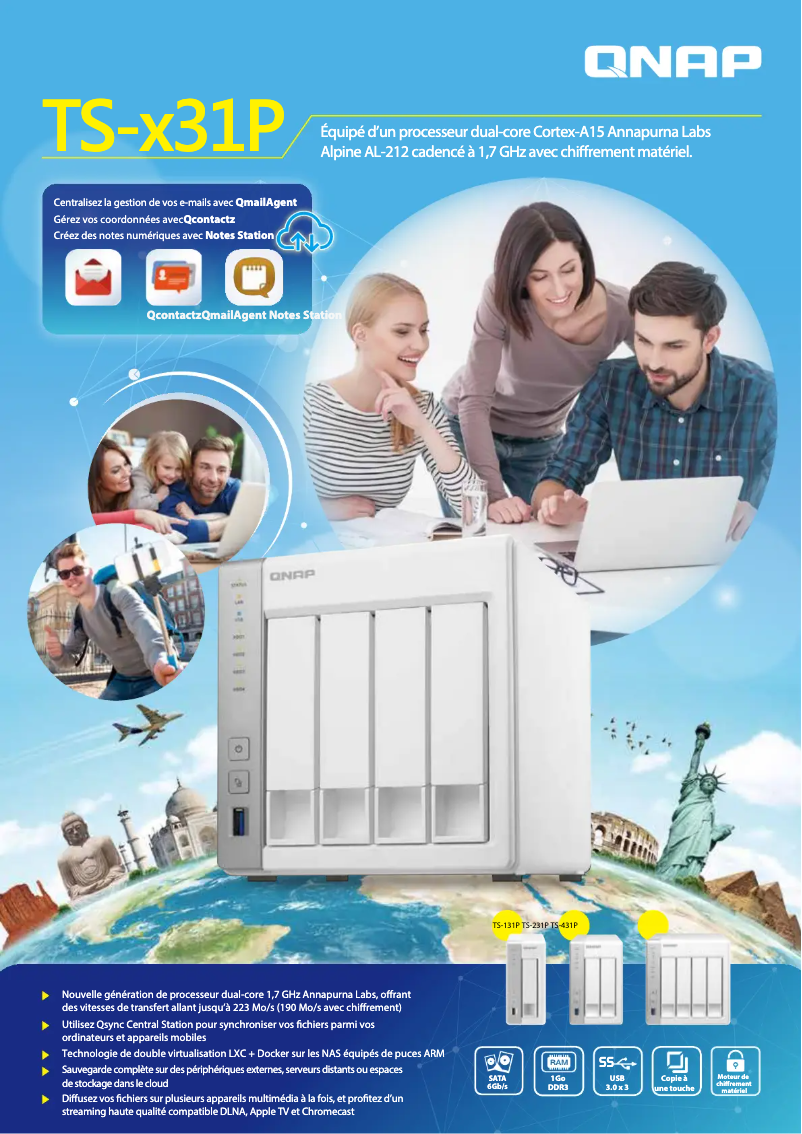 Página nº 1 - Ficha técnica QNAP TS-131P