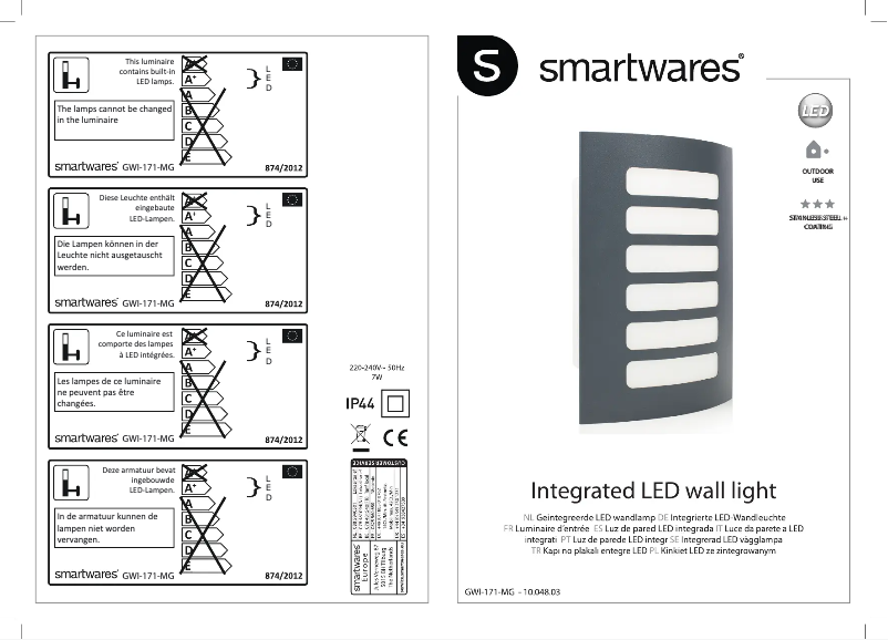 Página 1 del manual Manual de usuario Smartwares 10.048.03