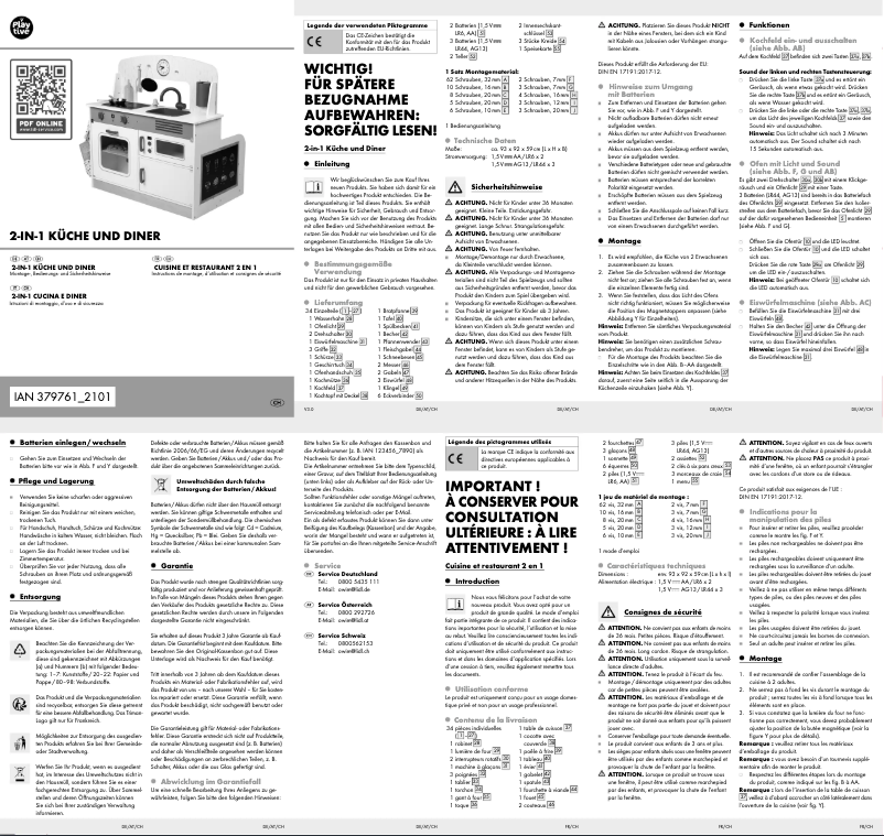 Página 1 del manual Manual de usuario Playtive HG07848