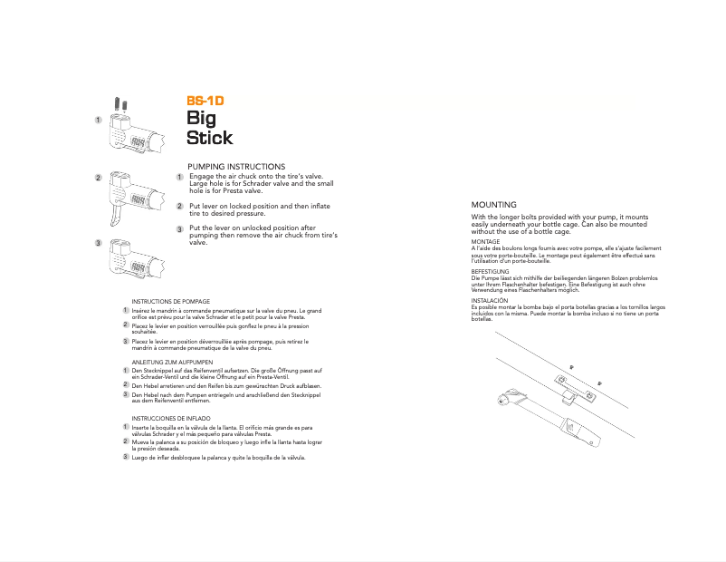 Imagen de la primera página del manual del dispositivo BS-1D