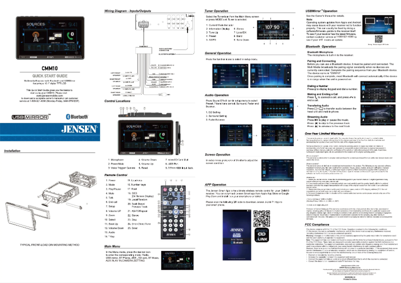 Imagen de la primera página del manual del dispositivo CMM10