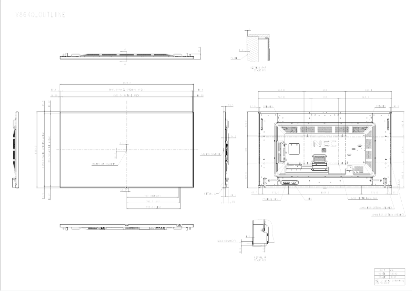 Imagen de la primera página del manual del dispositivo MultiSync V864Q