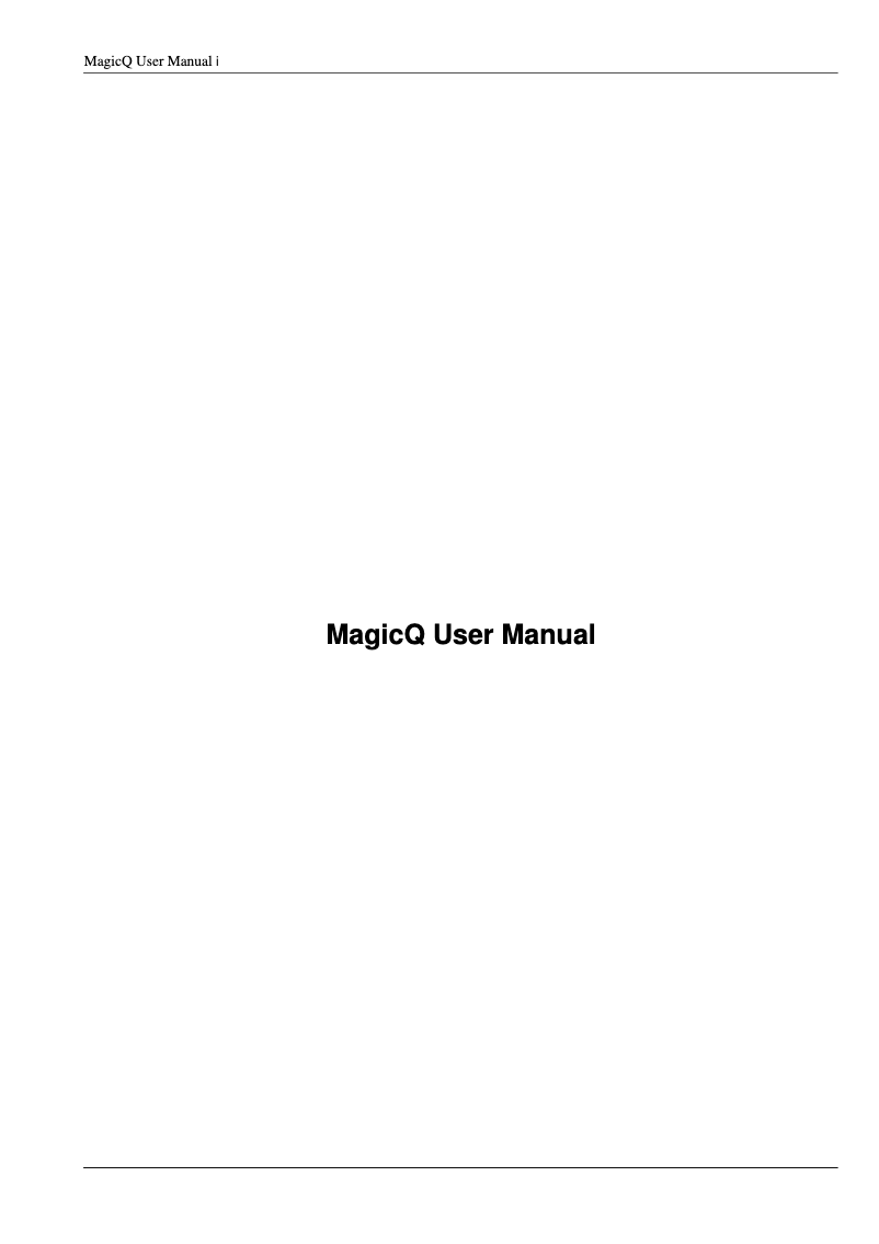Imagen de la primera página del manual del dispositivo MagicDMX Basic