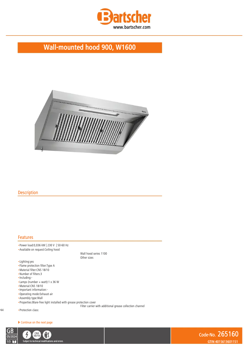 Imagen de la primera página del manual del dispositivo 265160