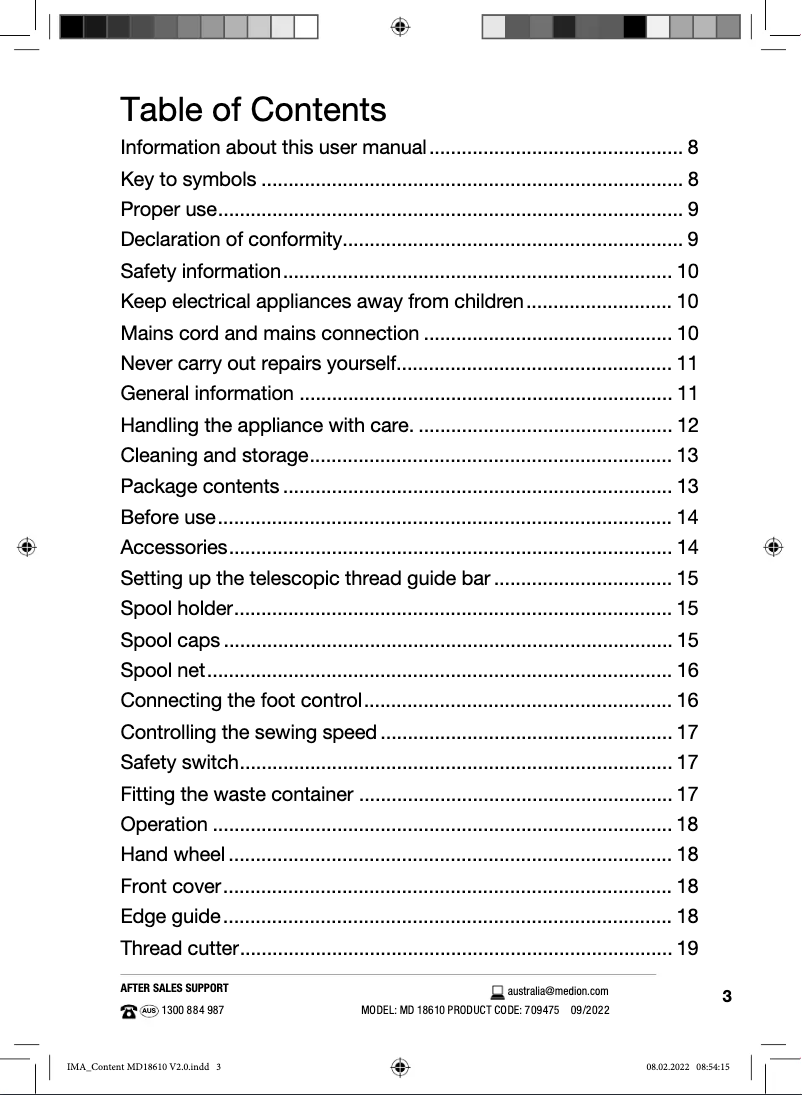 Imagen de la primera página del manual del dispositivo MD18610