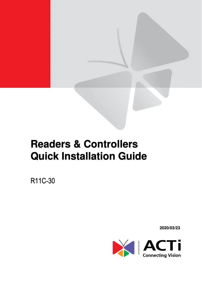 Página nº 1 - Manual de usuario ACTi R11C-30