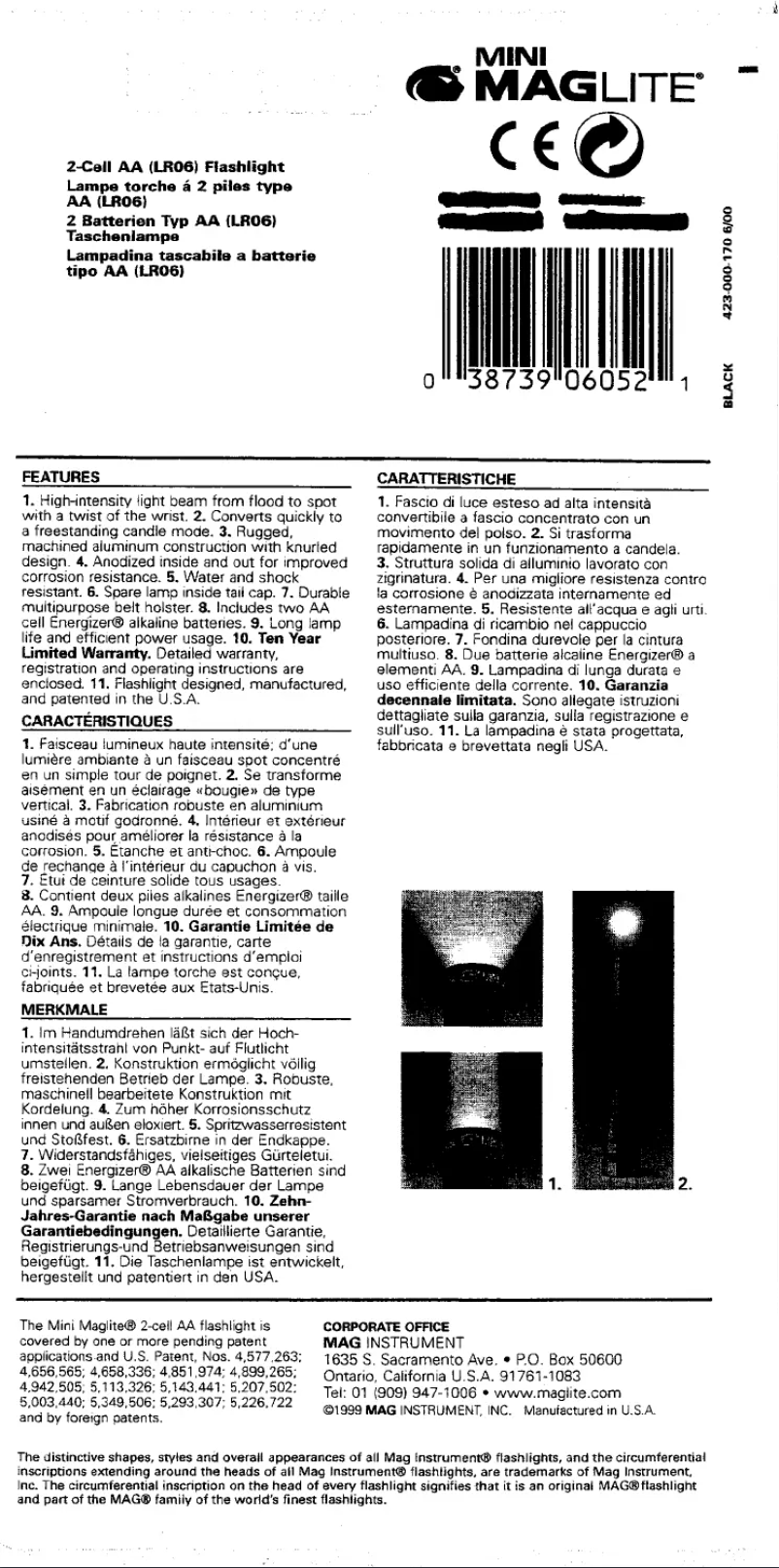 Página nº 1 - Manual de usuario Maglite Mini