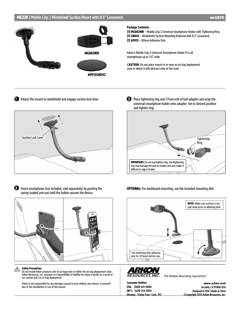 Imagen de la primera página del manual del dispositivo MG220