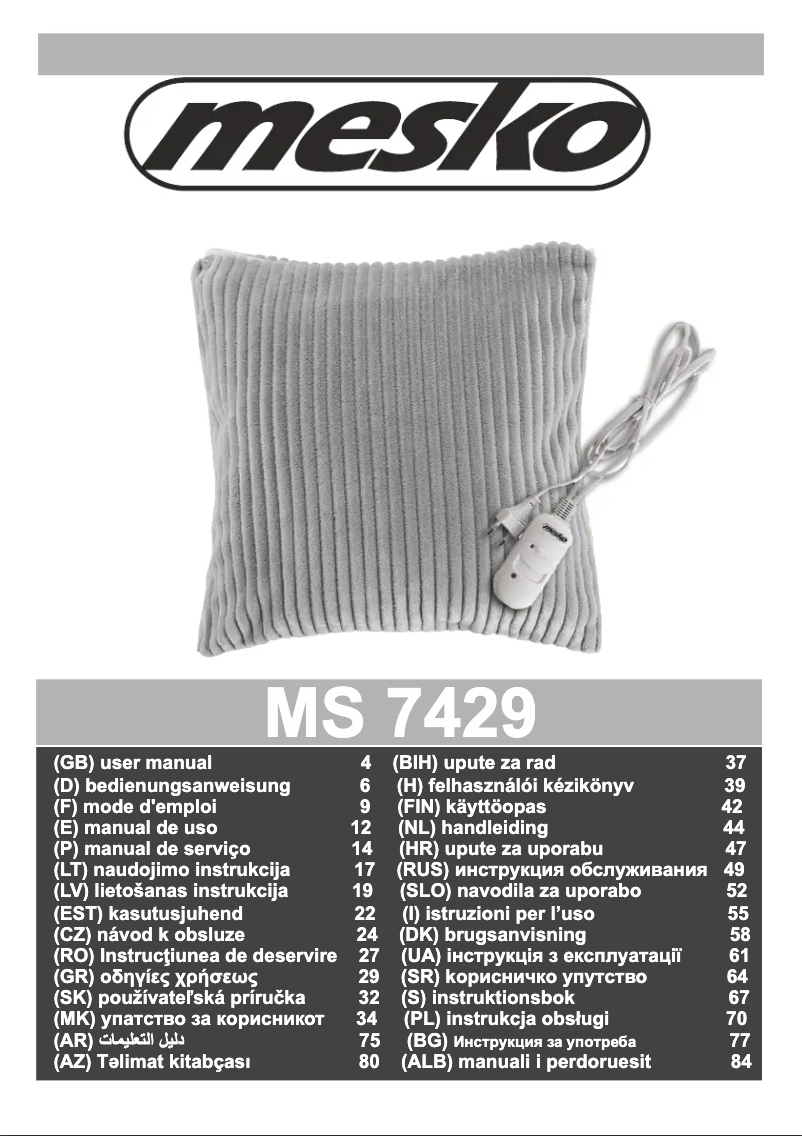 Página 1 del manual Manual de usuario Mesko MS 7429