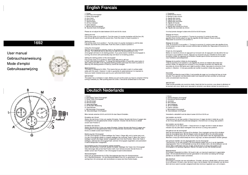 Imagen de la primera página del manual del dispositivo Steward 1692
