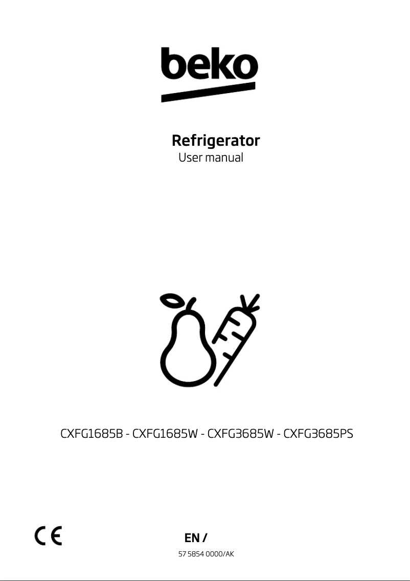 Página 1 del manual Manual de usuario Beko CXFG3685PS