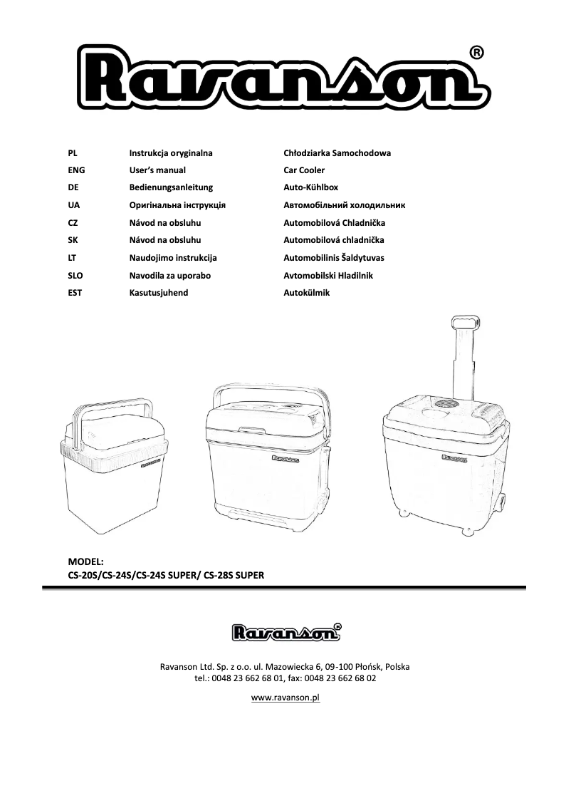 Imagen de la primera página del manual del dispositivo CS-24S Super