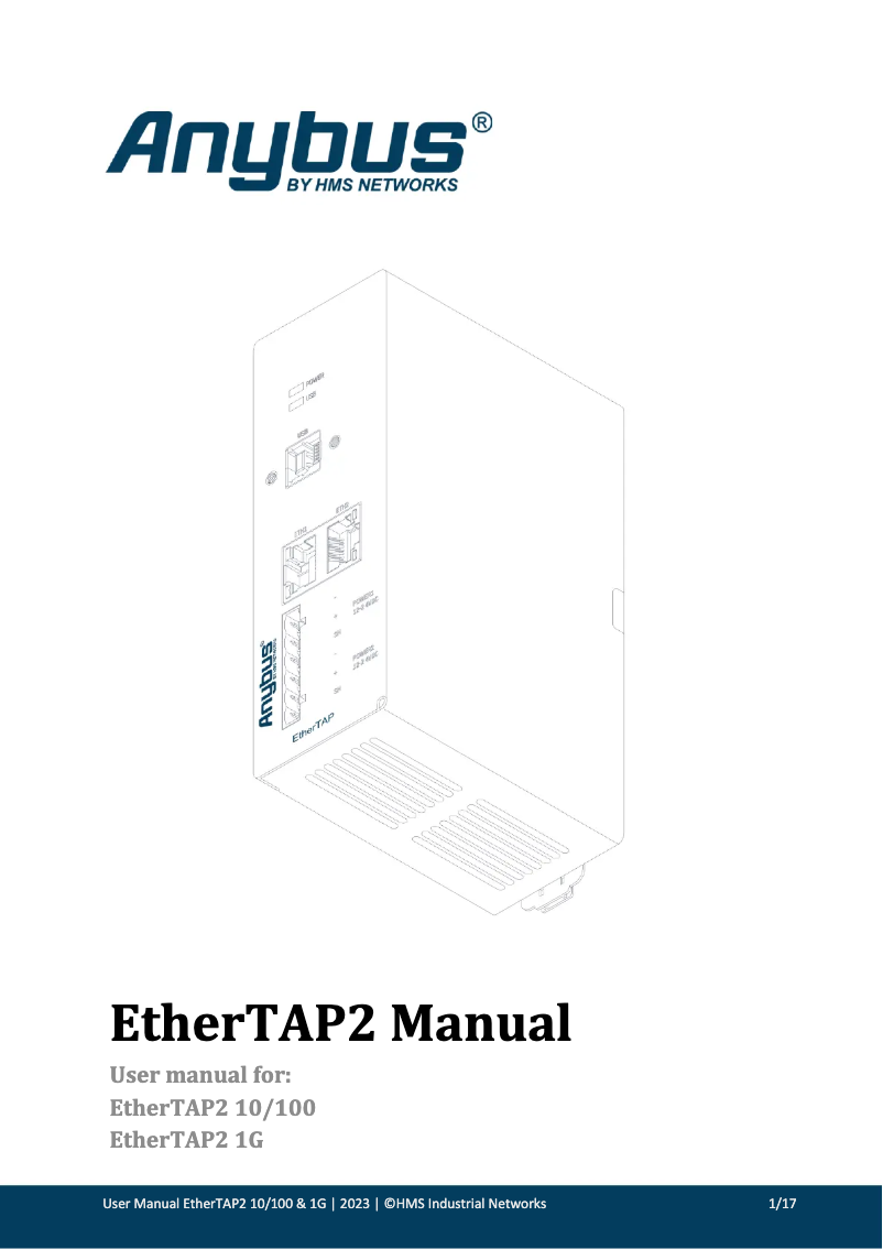 Imagen de la primera página del manual del dispositivo EtherTAP2